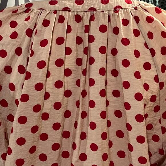 Ellison Womens Polka Dot Tassel Blouse Size Large - Picture 9 of 12